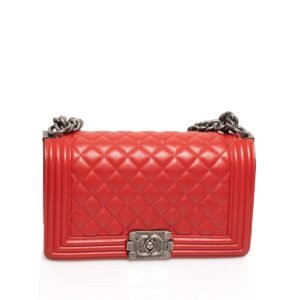Chanel Red New Medium Boy Bag - ADL1302 - Cap N Wrap